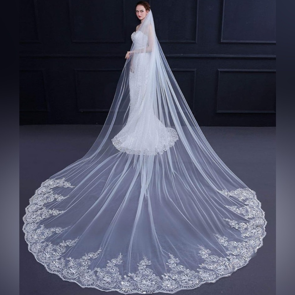 Elegant White Bridal Veil